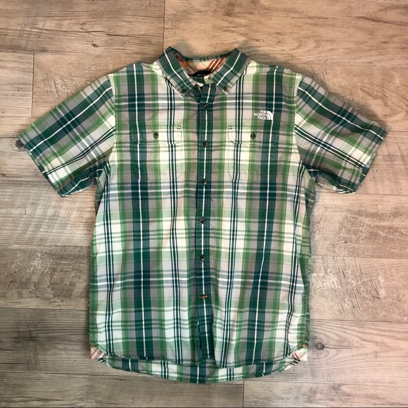 The North Face Other - North Face Green Plaid Short Sleeve Button Down